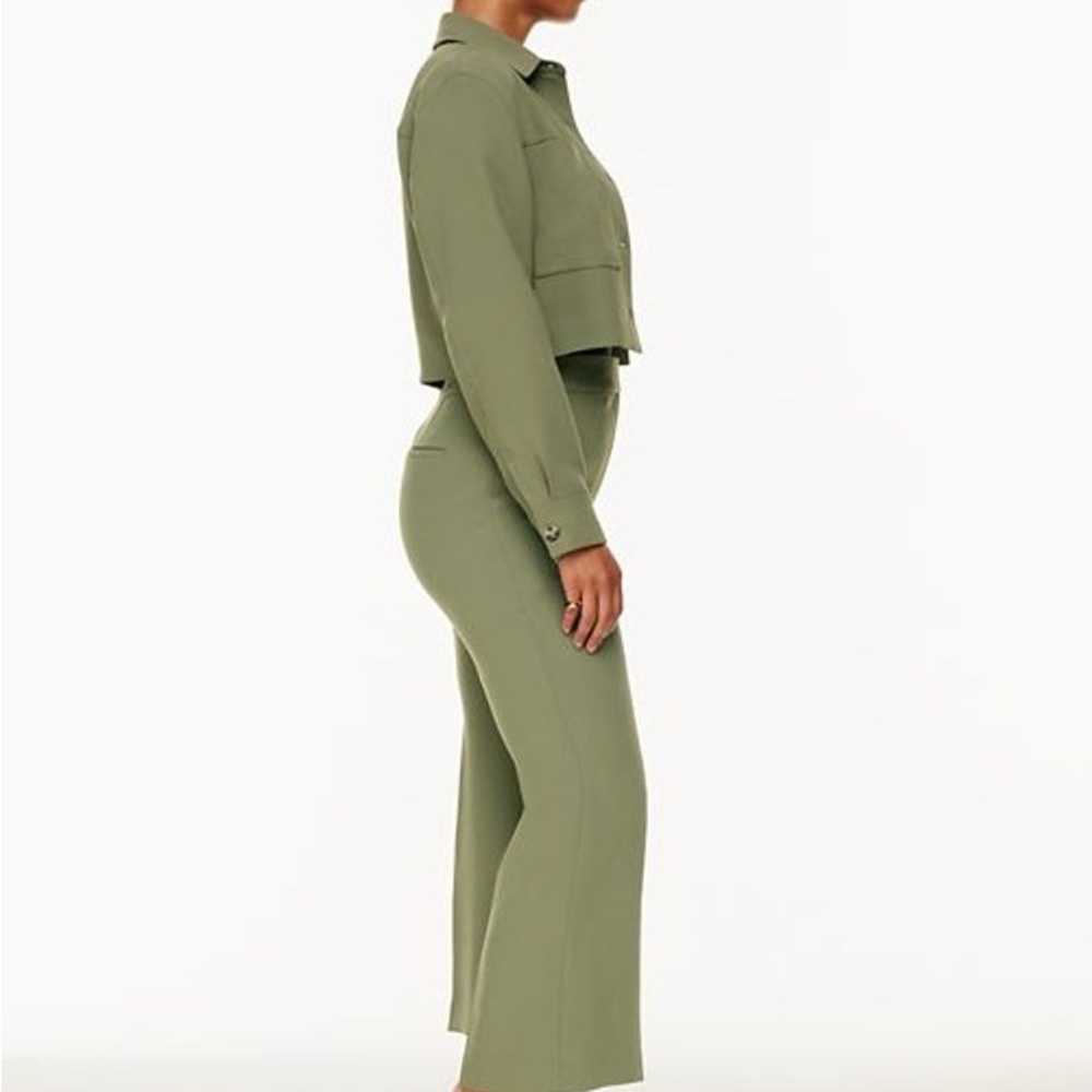 Wilfred “Sequence” Olive Green Cropped Flared Pants - Picture 4 of 9